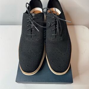 Cole Haan Men's Black Knit Oxfords - Size: 13